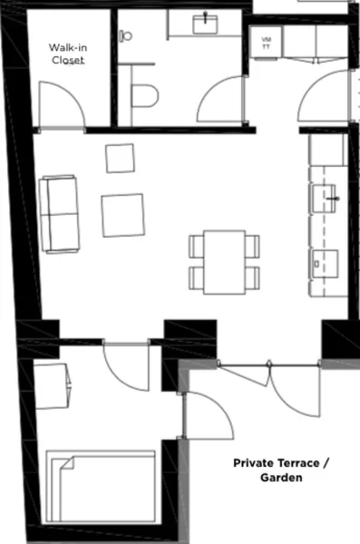 Billede 3 af 1-BR apartment w a terrace in Nørrebro - 217