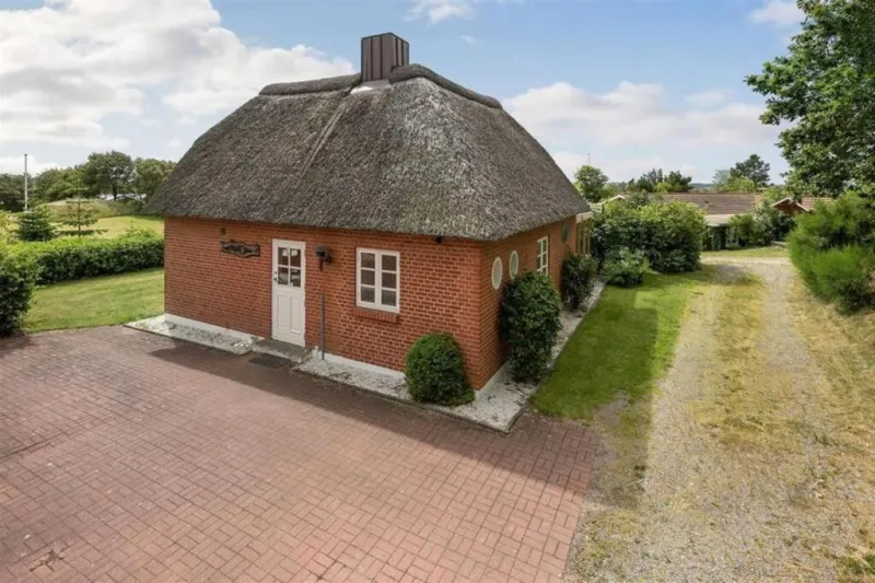 Thatched Holiday Home in Struer, Jutland with a view