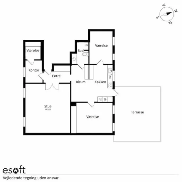 Billede 2 af City center apartment w/ large private balcony