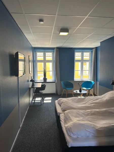 Billede 2 af Blue Double Room 6 on pedestrian street Saeby