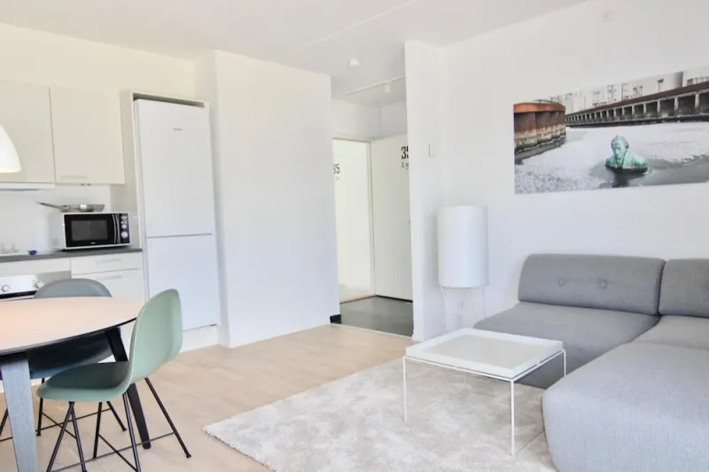 Great 1-bed w Balcony by Odense Harbour