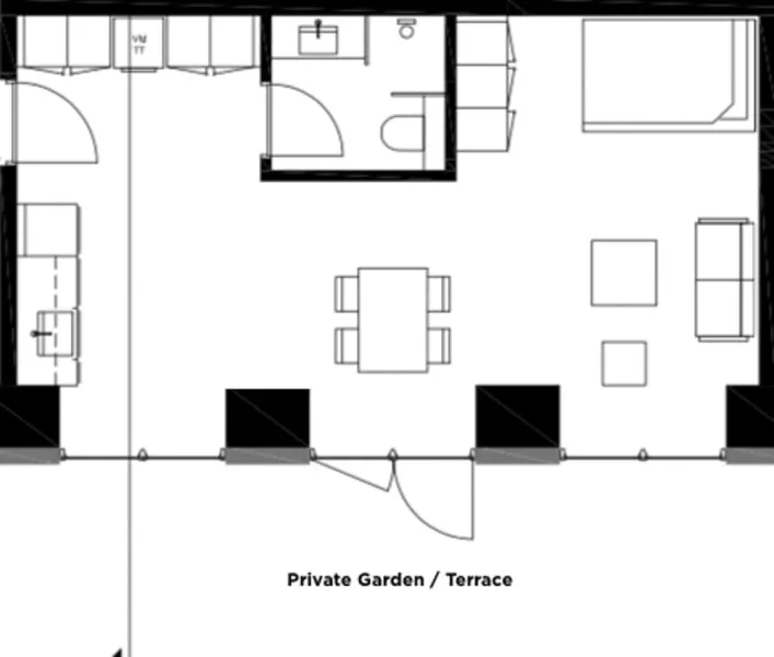 Billede 4 af Cool Studio Apartment w Private Terrace - 219