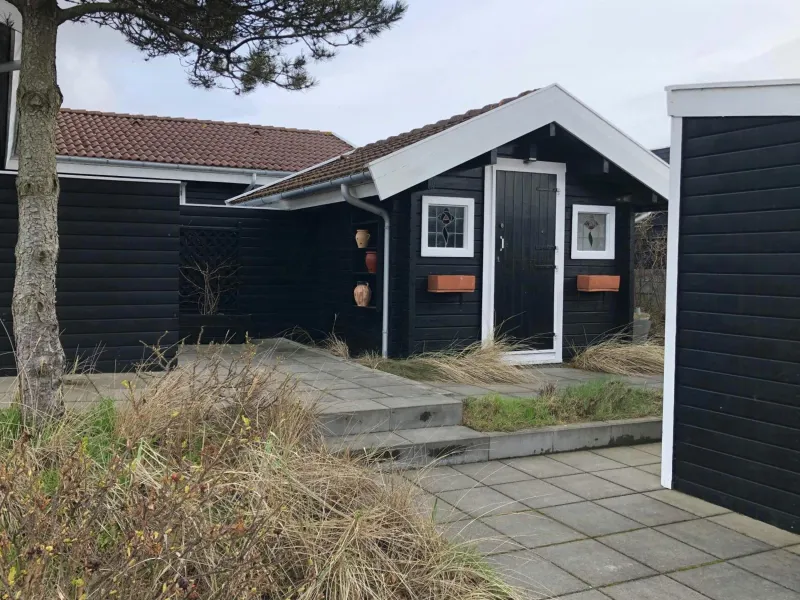 Log House Near Beautiful Nature In Skagen