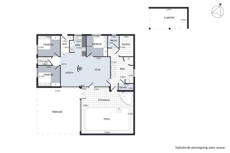 Billede 19 af Stunning Home In Knebel With 3 Bedrooms, Swimming Pool And Wifi