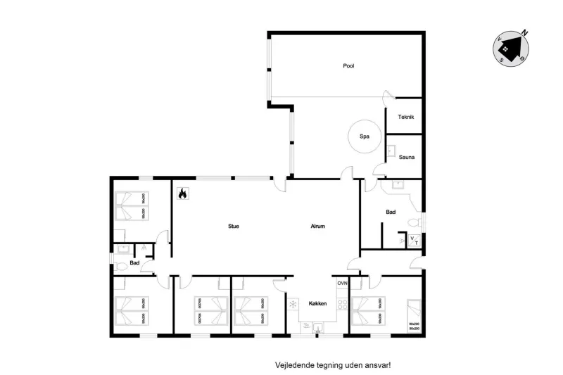 Billede 29 af Large Pool House With Activity Room - 1014